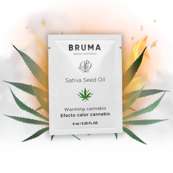 Bruma Glidmedel Intimgel - Sativa Fröolja med Värmeeffekt 6 ml Reseförpackning