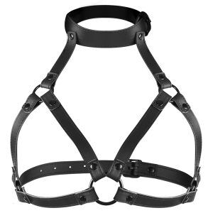 Fetish Submissive Bondage - Justerbar Bröstsele - Svart