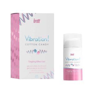 Intt Vibration! - Kraftfull Stimulerande Intimgel med Vibrationseffekt - Sockervadd 15 ml