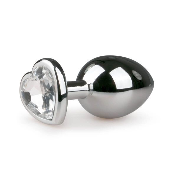 Metal Butt Plug No. 7 Silver/Clear