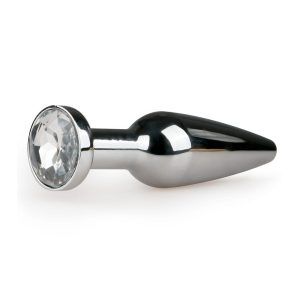 Metal Butt Plug No. 9 Silver/Clear