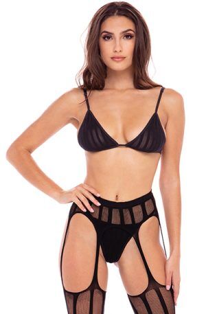 Rene Rofe Straight Up 3-pcs Garter Set M/L