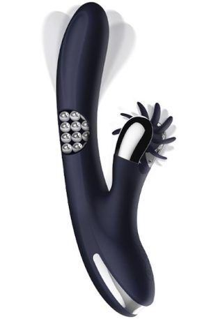 Royalspace Vibe With Rotating Tongues & Internal Beads Vibrator med slickhjul