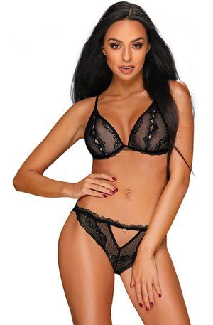 Obsessive Millagro 2-pcs Set Black S/M