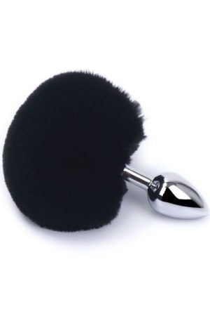 Kiotos Bunny Tail Black Analplugg med svans