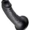 KING COCK 6 INCH BLACK DILDO