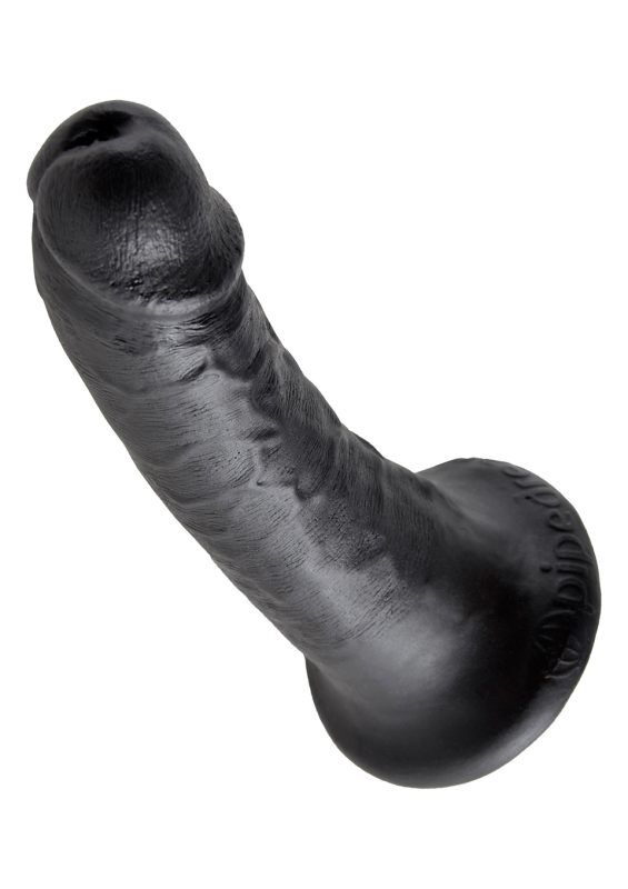 KING COCK 6 INCH BLACK DILDO
