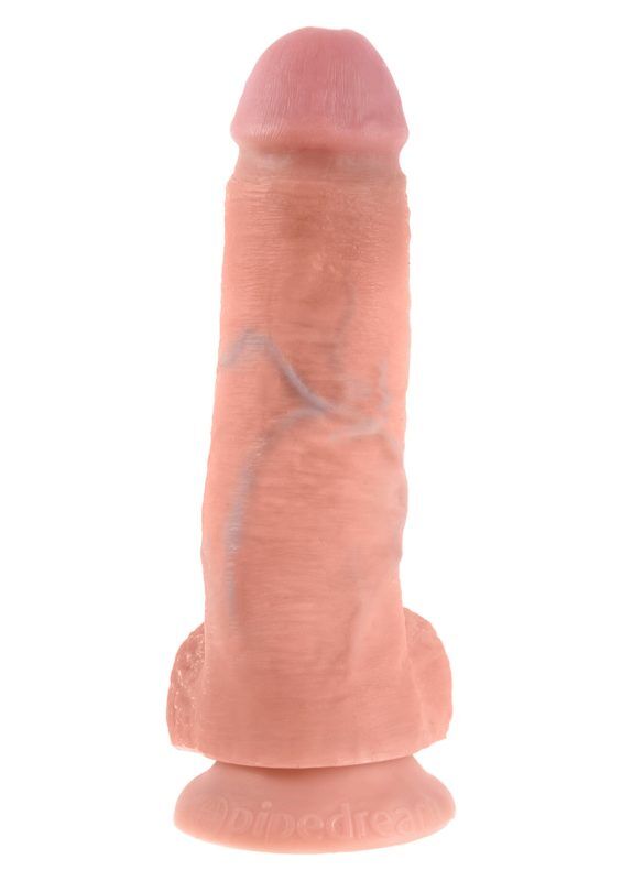KING COCK 8 INCH W/ BALLS FLESH DILDO 20cm