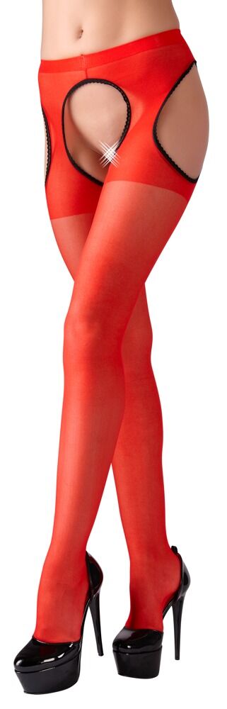 Cottelli Tights Red (Storlek: L/XL)