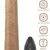 Dual-Layered Silicone Vibe With Rotation 25cm Dildo med vibrator