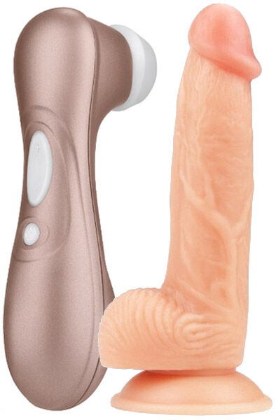 Satisfyer Pro 2 + Ultra Soft Dildo 20 cm Paketerbjudande