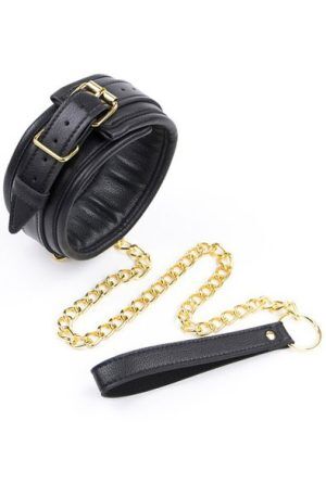 Premium Comfort Gold Collar Halsband & koppel