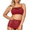 Obsessive Lividia 3 pcs Set Red S/M