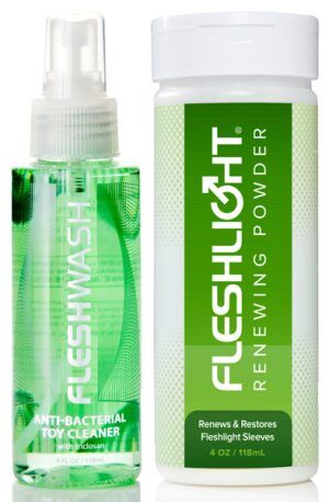 Fleshlight FleshWash + Renewing Powder Paketerbjudande