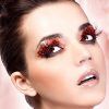 eyelash dark red feather