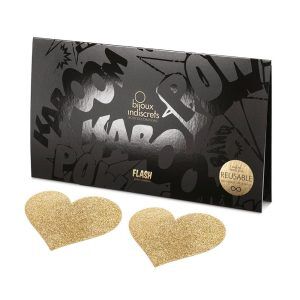 Flash Heart Pasties Gold