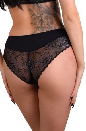 Floral Lace Hiphugger Black XL/XXL Spetstrosa