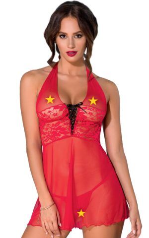 Freya Chemise Röd S-M