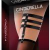 Cinderella Garter With 3 Straps Vegan Leather Strumpebandshållare