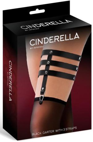 Cinderella Garter With 3 Straps Vegan Leather Strumpebandshållare