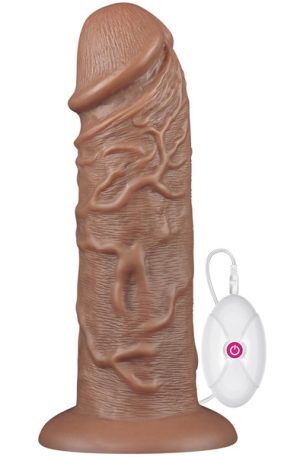 Realistic Chubby Vibrating Dildo 26,5cm Dildo med vibrator