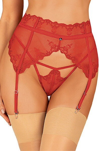 Obsessive Lonesia Garter Belt Red L/XL Strumebandshållare