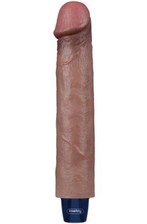 Real Softee Vibrating Dildo Brown 22,5 cm Vibrerande dildos