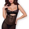 Obsessive 867-CHE-1 Chemise & Thong S/M