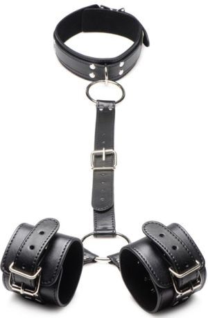 Strict Collar with Cuffs Restraint Set Handbojor & halsband