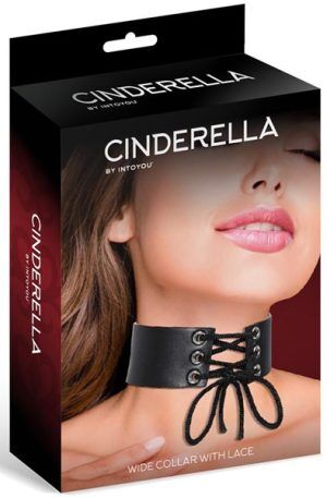 Cinderella Collar With Lace Vegan Leather Choker