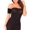 Pink Lipstick Lingerie All Night Wrong Dress Black O/S Sexiga kläder