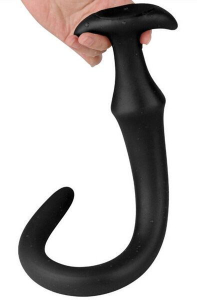 Darksil Ultra Long Slim Dildo Black 50 cm Extra lång analdildo