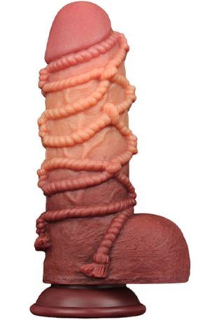 Dual Layered Silicone Cock With Rope 24,5 cm XL dildo