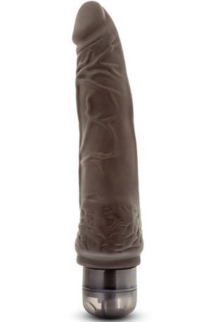 Dr. Skin Cock Vibe 7 Chocolate 21,5 cm Dildo med vibrator