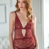lace chemise with g string red