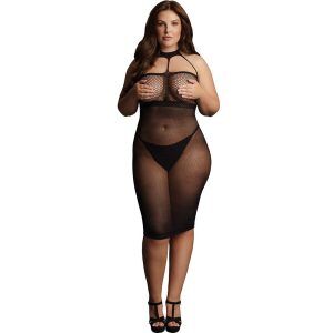 Le Désir High Neck Dress Black Queen Size