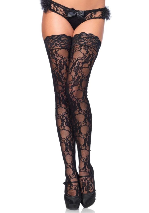 Floral Lace Stay Ups One-Size