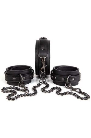 Dark Desire Collar With Ankle Cuffs Halsband & Fotbojor