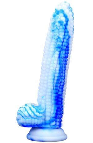 Dildo Corn Blue-White 20 cm Dragon dildo