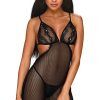 Obsessive Millagro Chemise & Thong Black S/M