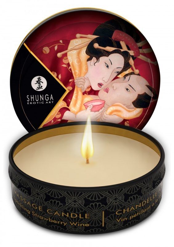 Shunga Erotic Art Massage Candle Sparkling Strawberry 30 ml