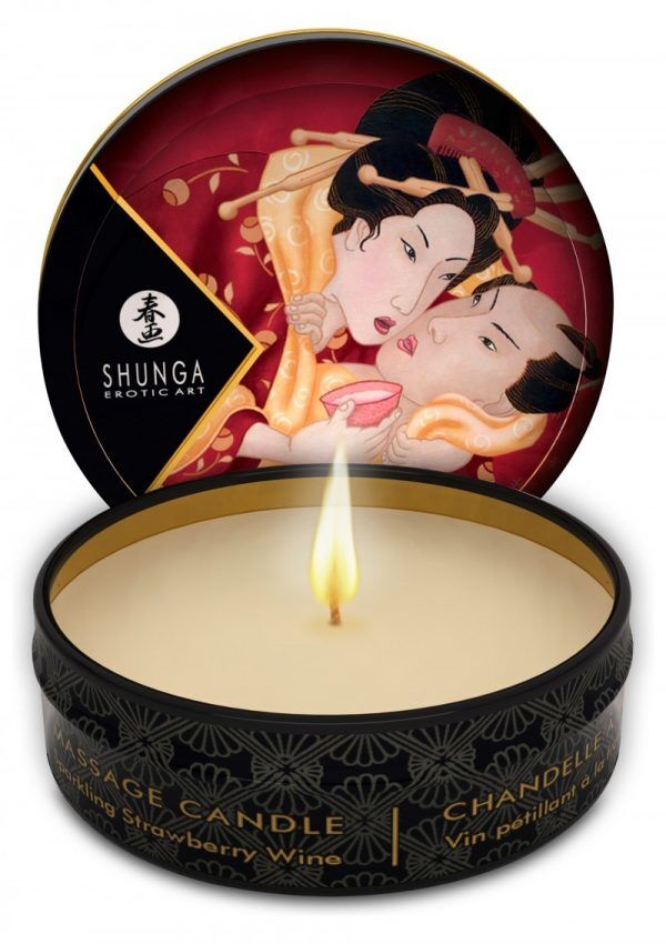Shunga Erotic Art Massage Candle Sparkling Strawberry 30 ml