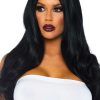 Leg Avenue Long Wavy Wig Black Svart Peruk