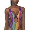 Leg Avenue Rainbow Fishnet Bodysuit One Size Teddy