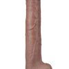 Real Softee Vibrating Dildo Brown 26,5 cm Dildo med vibrator