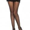 plaited lace pantyhose