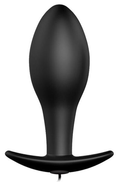 Pretty Love Anal Plug Black Anchor with Remote Control Analplugg med vibrator