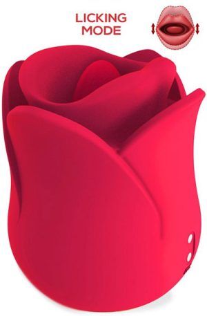 Meryl Rose Shaped Vibe Stimulator With Tongue Klitorisstimulator
