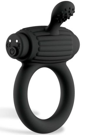 Dully Silicone Vibrating Penis Ring USB Penisring med vibrator