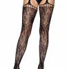 Lace Garter Belt Stockings O/S Strumpbyxor